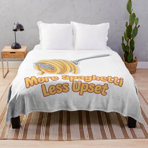 Item preview, More Spaghetti Less Upsetti for Spaghetti Fans on a T-shirt, gift and sticker. designed and sold by JaroCreates.