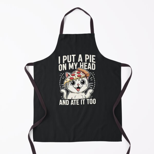 Item preview, I Put A Pie On My Head – Silly Pizza Funny Sarcastic Cat Meme designed and sold by Taans-Creation.