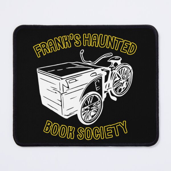 Item preview, Frank's Haunted Book Society (white design, yellow border font) designed and sold by Pencil on Paper CA.