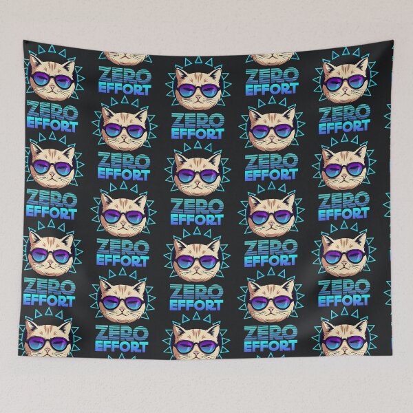 Item preview, Zero Effort – Cool Cat Retro Vibes designed and sold by Taans-Creation.