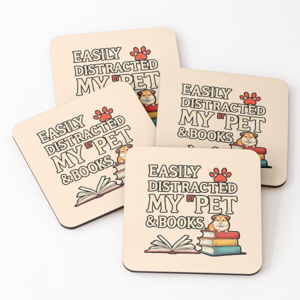 Item preview, Distracted Easily by My Pet a Guinea Pig and Books designed and sold by PriyaMagic.
