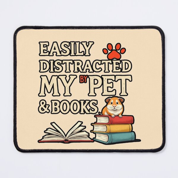 Item preview, Distracted Easily by My Pet a Guinea Pig and Books designed and sold by PriyaMagic.