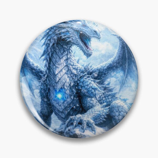 Item preview, Ice Mountain Dragon – Frost Guardian of the Frozen Peaks designed and sold by DrakariArt.