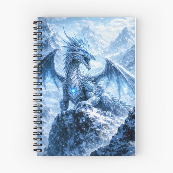 Item preview, Ice Mountain Dragon – Frost Guardian of the Frozen Peaks designed and sold by DrakariArt.