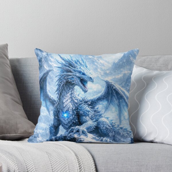 Item preview, Ice Mountain Dragon – Frost Guardian of the Frozen Peaks designed and sold by DrakariArt.