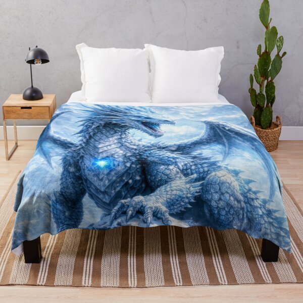Item preview, Ice Mountain Dragon – Frost Guardian of the Frozen Peaks designed and sold by DrakariArt.