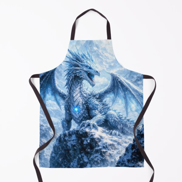 Item preview, Ice Mountain Dragon – Frost Guardian of the Frozen Peaks designed and sold by DrakariArt.