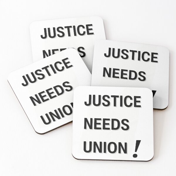 Item preview, Justice Needs Union  Bold Worker Solidarity Statement Typography designed and sold by Quite mind .