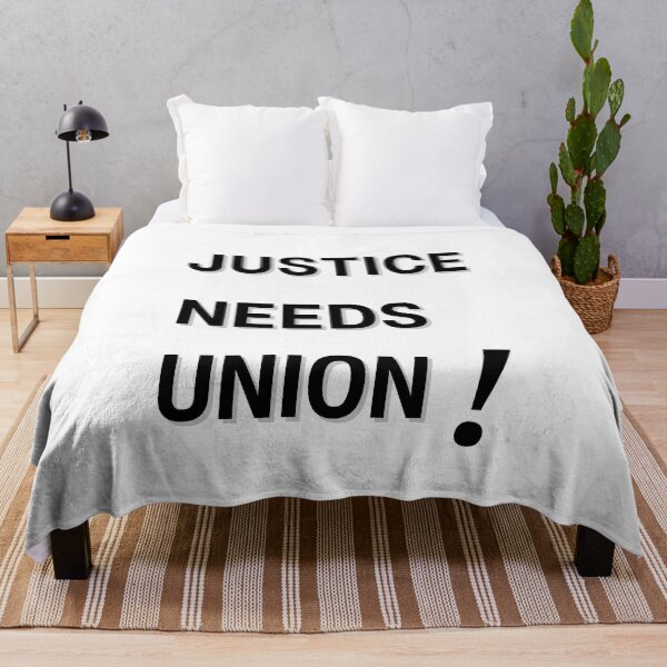 Item preview, Justice Needs Union Bold Worker Solidarity Statement Typography designed and sold by Quite mind .