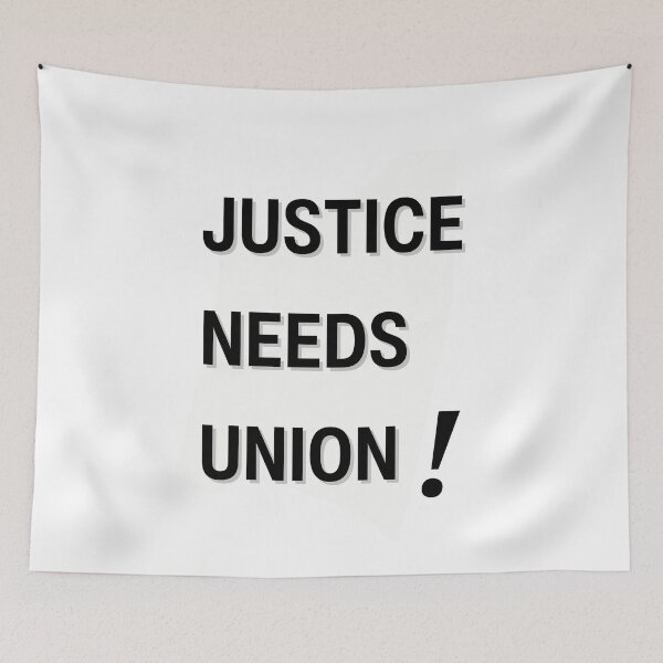 Item preview, Justice Needs Union  Bold Worker Solidarity Statement Typography designed and sold by Quite mind .