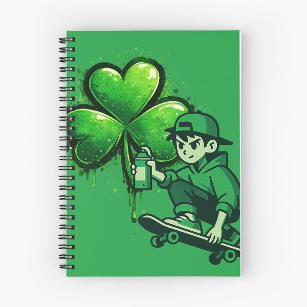 Item preview, Street Luck Shamrock Skateboarder designed and sold by DefinedVoid.