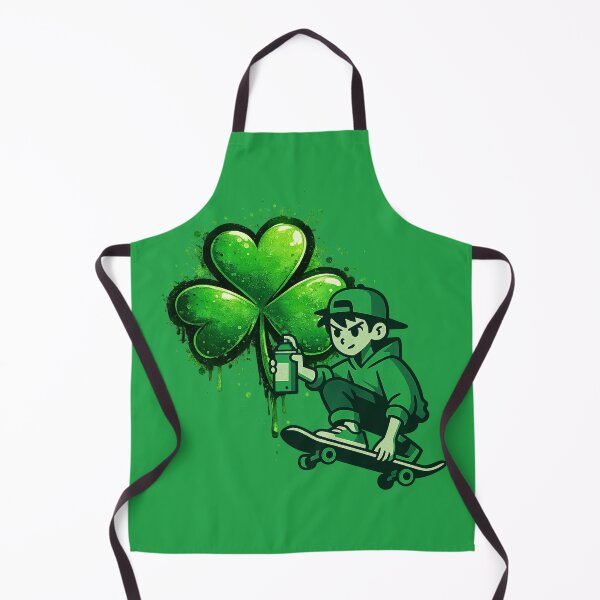 Item preview, Street Luck Shamrock Skateboarder designed and sold by DefinedVoid.