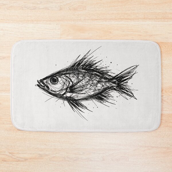 Item preview,   Scribble Japanese Art Minimalist Fish Sketch designed and sold by erozzz.