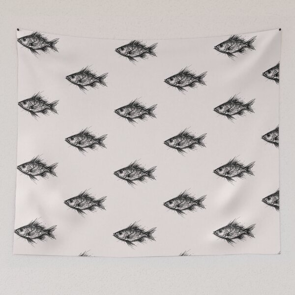 Item preview,   Scribble Japanese Art Minimalist Fish Sketch designed and sold by erozzz.