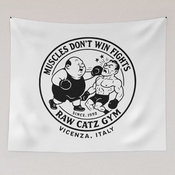 Item preview, Muscles Don't Win Fights - Raw Ctaz designed and sold by RawCatz.