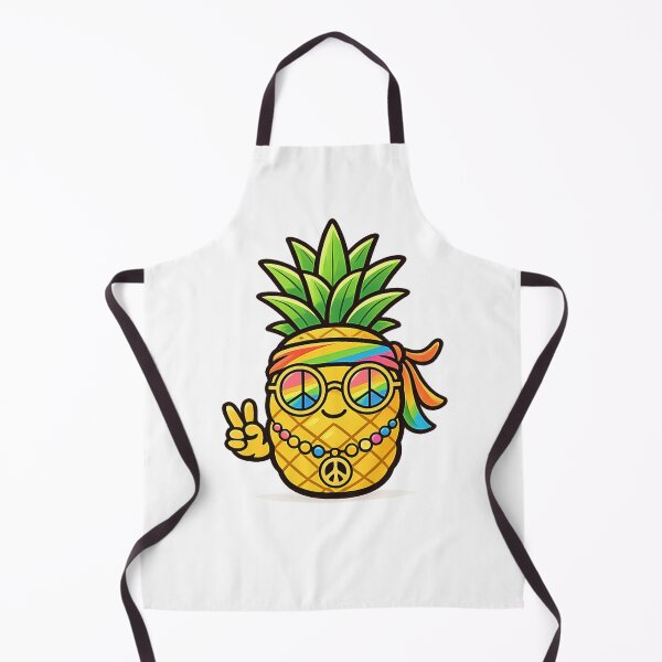 Item preview, Cool Hippie Pineapple – Retro Fruit Character with Psychedelic Glasses designed and sold by Droosam.