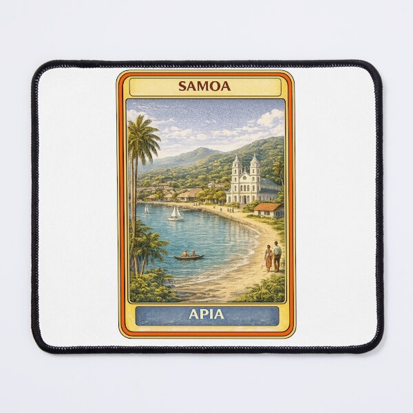 Item preview, Vintage Apia Samoa Travel Poster | Retro Polynesia Souvenir Art designed and sold by CLOUTKULT.