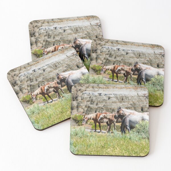 Item preview, Wild Horses Grazing by Rocky Cliff designed and sold by Debra Martz.