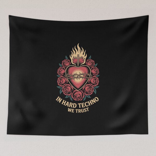 Item preview, In Hard Techno We Trust – Industrial Rave Sacred Graphic designed and sold by paulo silveira.
