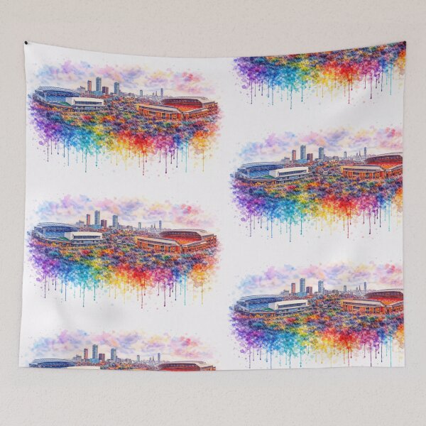 Item preview, Liverpool Football Skyline, Paint Splash Cityscape designed and sold by Paul Thompson Photography.