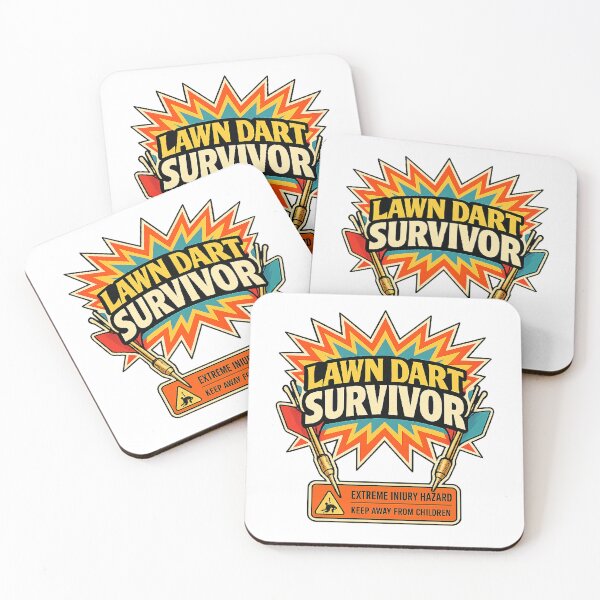 Item preview, Lawn Dart Survivor Funny 80s Nostalgia Banned Toy Humor designed and sold by The Junto Shop.