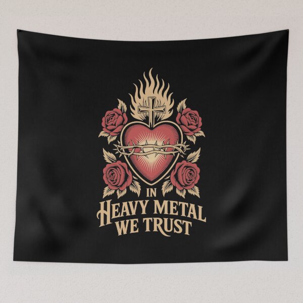 Item preview, In Heavy Metal We Trust Sacred Heart – Gothic Heavy MetalStatement designed and sold by paulo silveira.