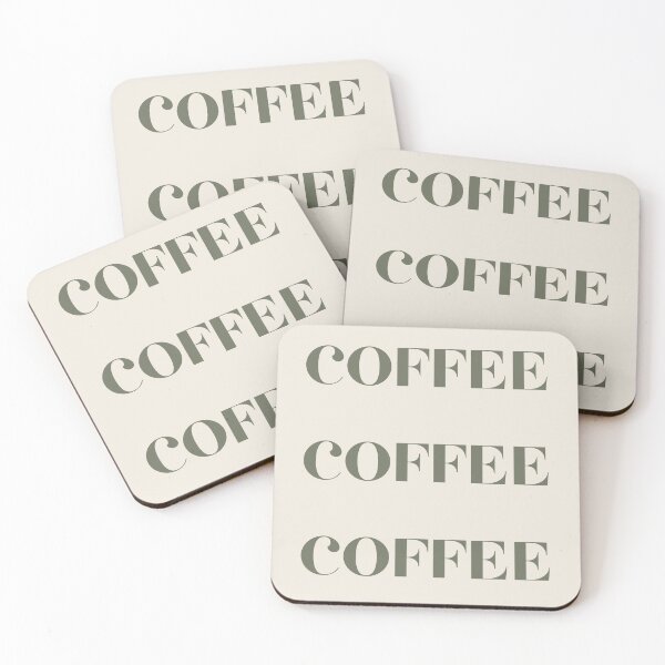Item preview, Coffee coffee coffee in beige and green designed and sold by callmejuja.