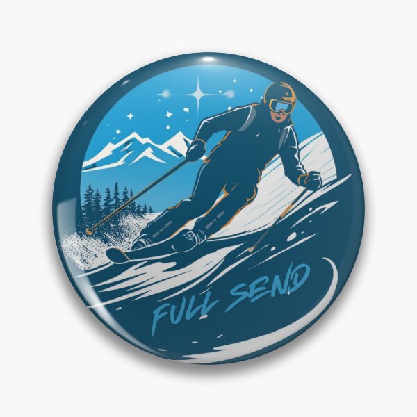 Item preview, Fast Downhill Skis - Winter Sports Mountain Design. designed and sold by LunaPrintCo.