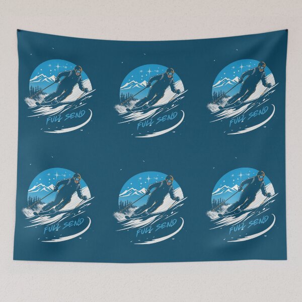 Item preview, Fast Downhill Skis - Winter Sports Mountain Design. designed and sold by LunaPrintCo.
