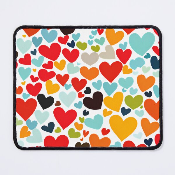Item preview, Colorful Heart Mosaic Explosion Saint Valentine's Day - Vibrant Rainbow Love Art Print designed and sold by DesignArtist.ia.