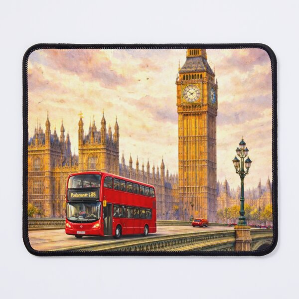 Item preview, London Travel Poster Print | Big Ben Oil Painting Wall Art | Vintage Style London Cityscape | UK Wall Decor designed and sold by KishShop.