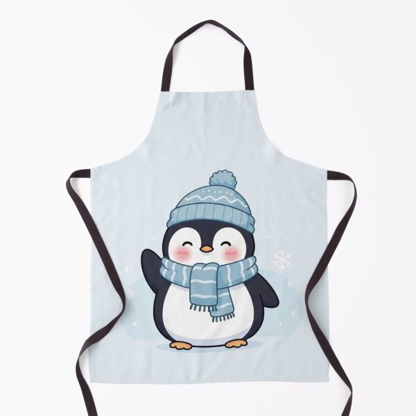 Item preview, Cute Winter Penguin with Scarf and Beanie – Kawaii Cozy Snow Illustration designed and sold by soletstudio.
