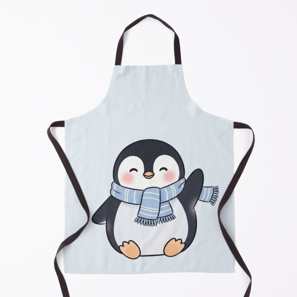 Item preview, Cute Penguin with Blue Scarf – Kawaii Winter Cartoon Sticker Design designed and sold by soletstudio.