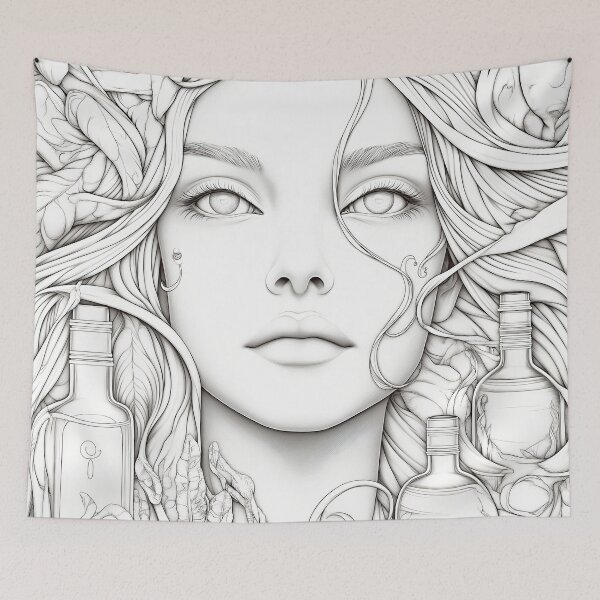 Item preview, Whimsical Apothecary Woman Botanical Wellness designed and sold by Shoot-The-Moon.