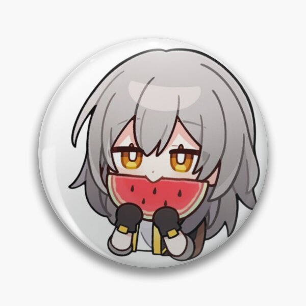 Item preview, Honkai Star Rail Chibi Stelle Eating Watermelon designed and sold by KomiArts.