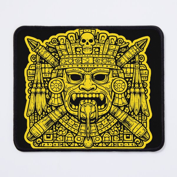 Item preview, Mayan Warrior Mask – Ancient Sun and Skull Symbol designed and sold by Totemica.