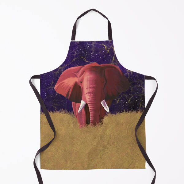 Item preview, Pink Elephant in a Cosmic Field Illustration designed and sold by SkreeeCreations.