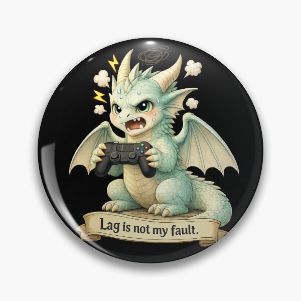 Item preview, Lag Is Not My Fault – Cute Gamer Dragon Illustration designed and sold by Hatchling Hollow.