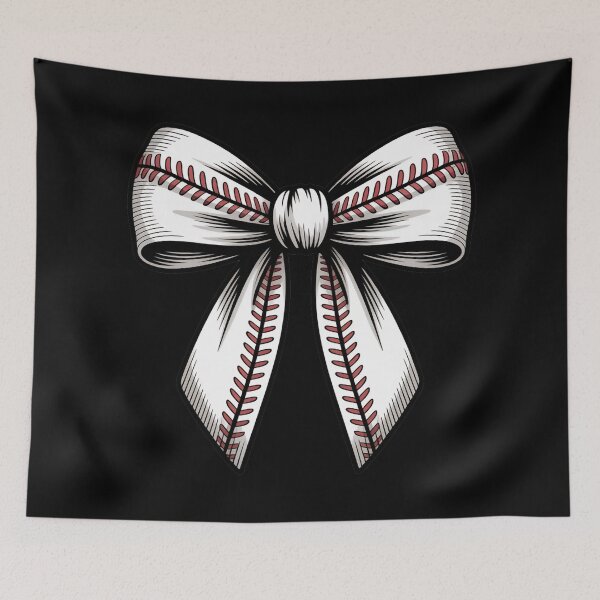 Item preview, Baseball Thread Ribbon (White & Red) designed and sold by Comforts of Home, LLC.