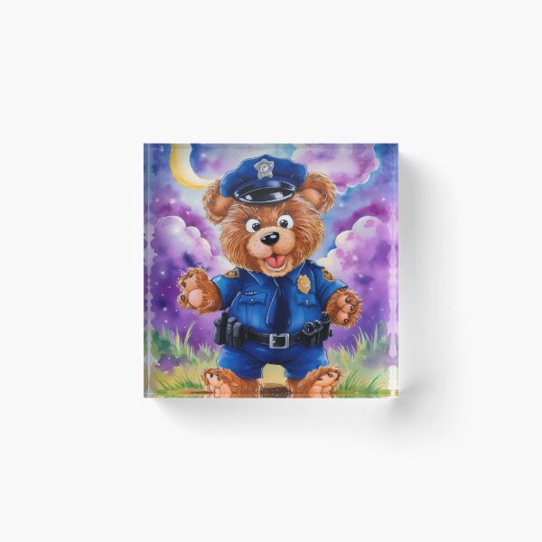 Item preview, Bear policeman. designed and sold by MyHappyArtShop.