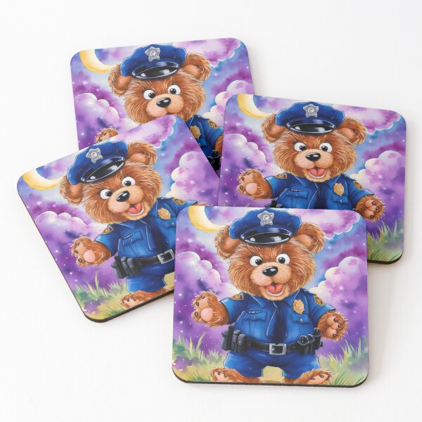 Item preview, Bear policeman. designed and sold by MyHappyArtShop.