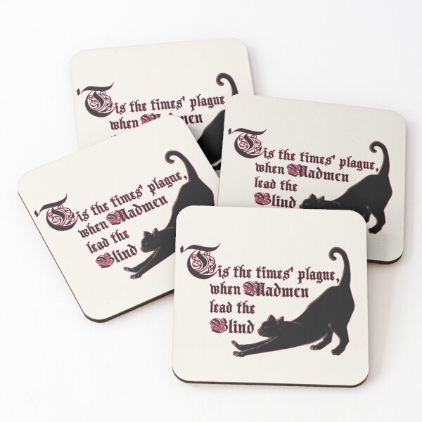 Item preview, Tis the Times' Plague, When Madmen Lead the Blind - Shakespeare Black Cat Gothic Reimagined 2026 designed and sold by Kyradem.