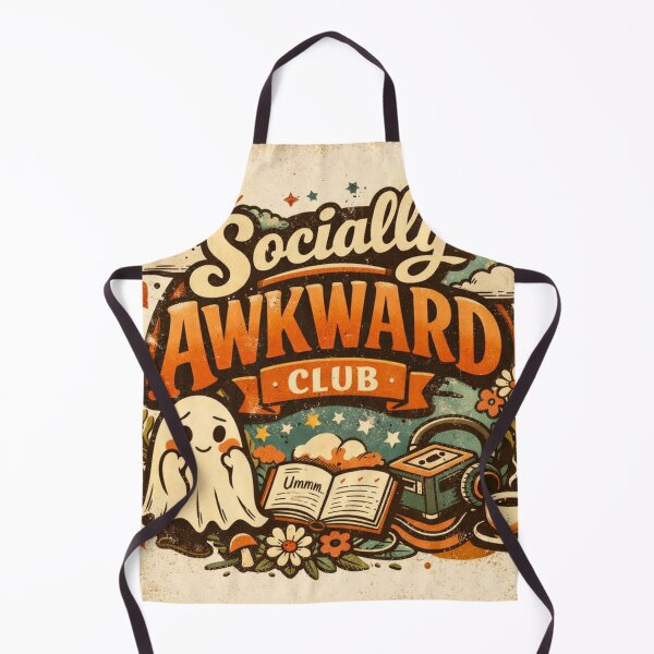 Item preview, Socially Awkward Club Retro Aesthetic Design | Introvert Vintage Cute Graphic designed and sold by Sanika arts .