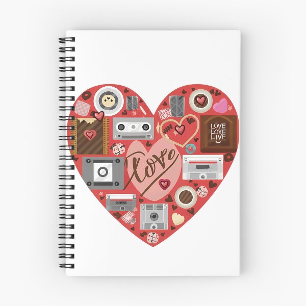 Item preview, Retro Mixtape Love Heart Saint Valentine's Day - Cute Nostalgic Cassette Collage Art Print designed and sold by DesignArtist.ia.