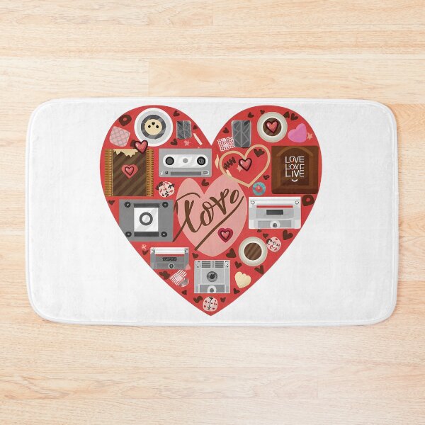 Item preview, Retro Mixtape Love Heart Saint Valentine's Day - Cute Nostalgic Cassette Collage Art Print designed and sold by DesignArtist.ia.