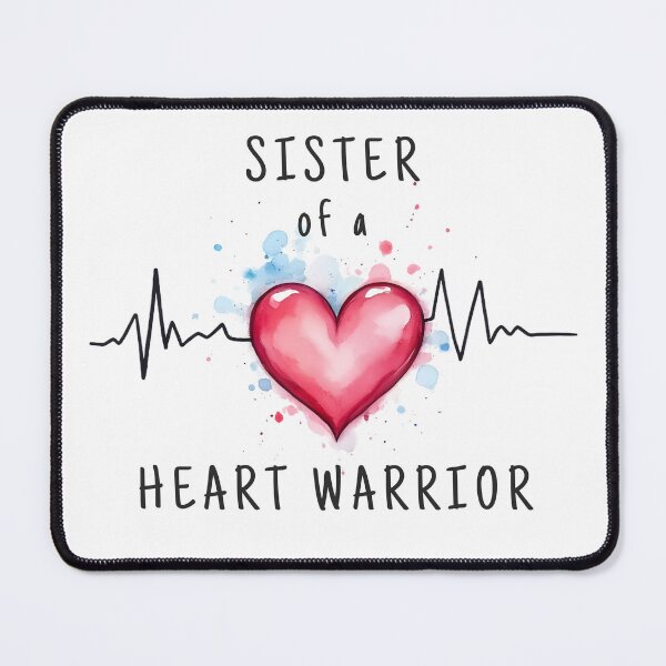 Item preview, Sister of a Heart Warrior Watercolor Heart Support Design designed and sold by LunaMagicStudio.