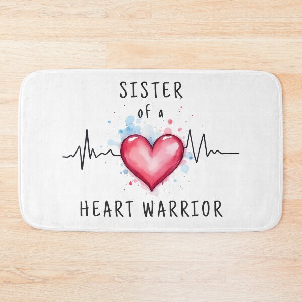 Item preview, Sister of a Heart Warrior Watercolor Heart Support Design designed and sold by LunaMagicStudio.