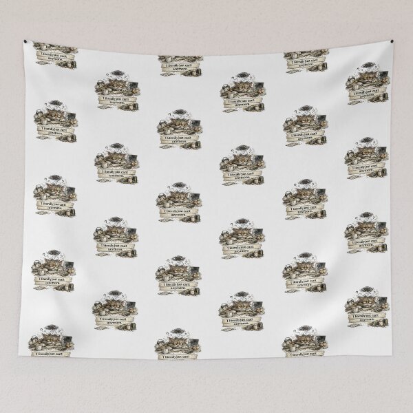 Item preview, Burnout Cat – I Literally Just Can’t Anymore | Funny Exhausted Cat Illustration designed and sold by DigiWoosh.