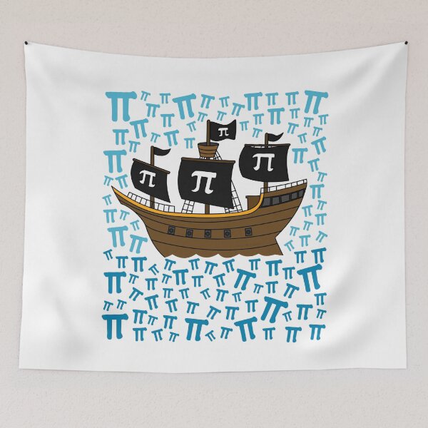 Item preview, Pi Day Pirate Ship Mathematician Math Funny designed and sold by doodlerob.