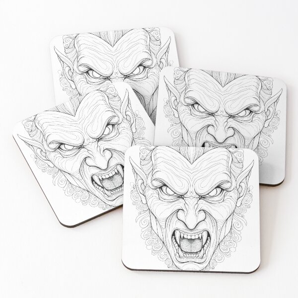 Item preview, Creepy Vampire Face Black And White Horror designed and sold by Shoot-The-Moon.